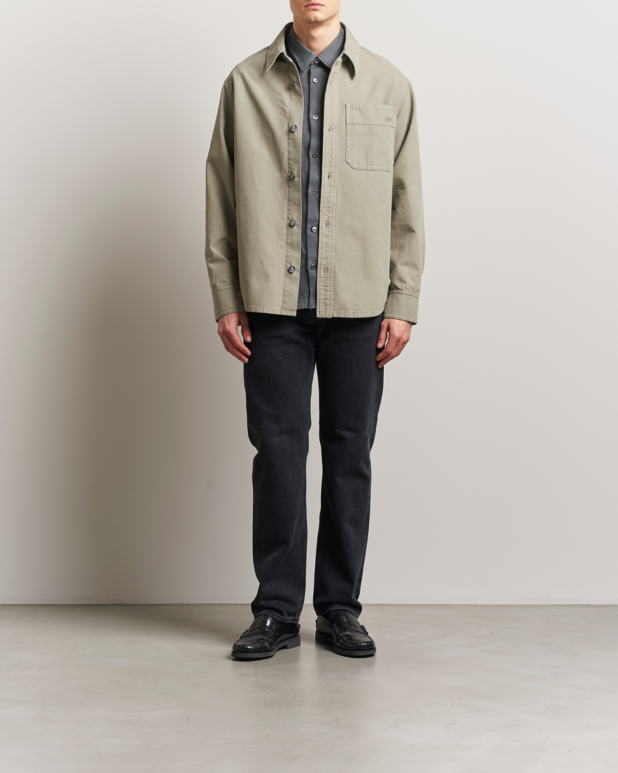 Herren | Hemden | A.P.C. | Basile Denim Overshirt Gray Green