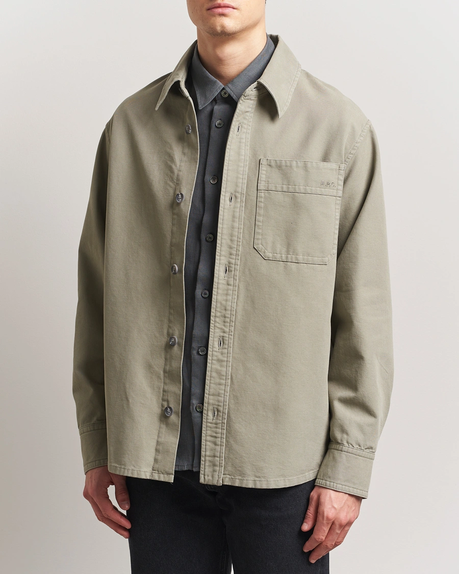 Herren | Hemden | A.P.C. | Basile Denim Overshirt Gray Green