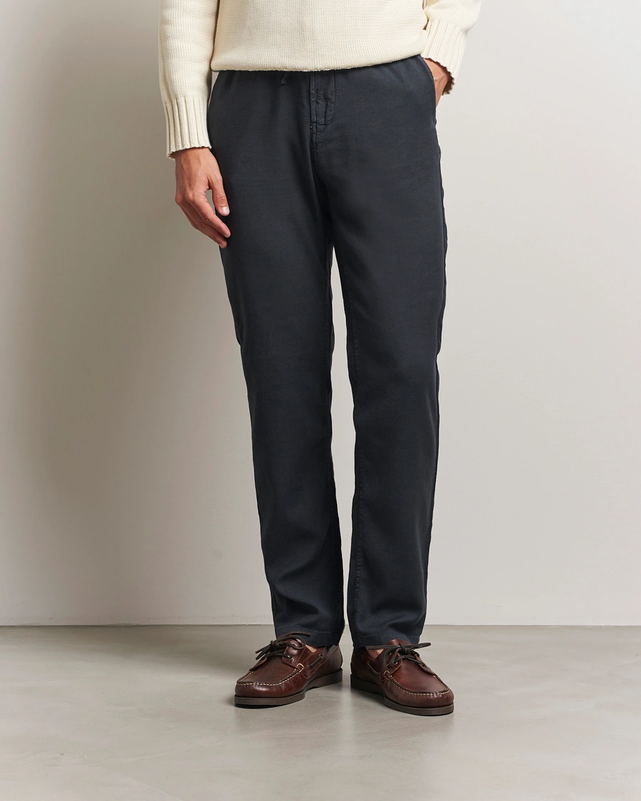 Herren | Hosen | Morris | Fenix Linen/Cotton Trousers Blue