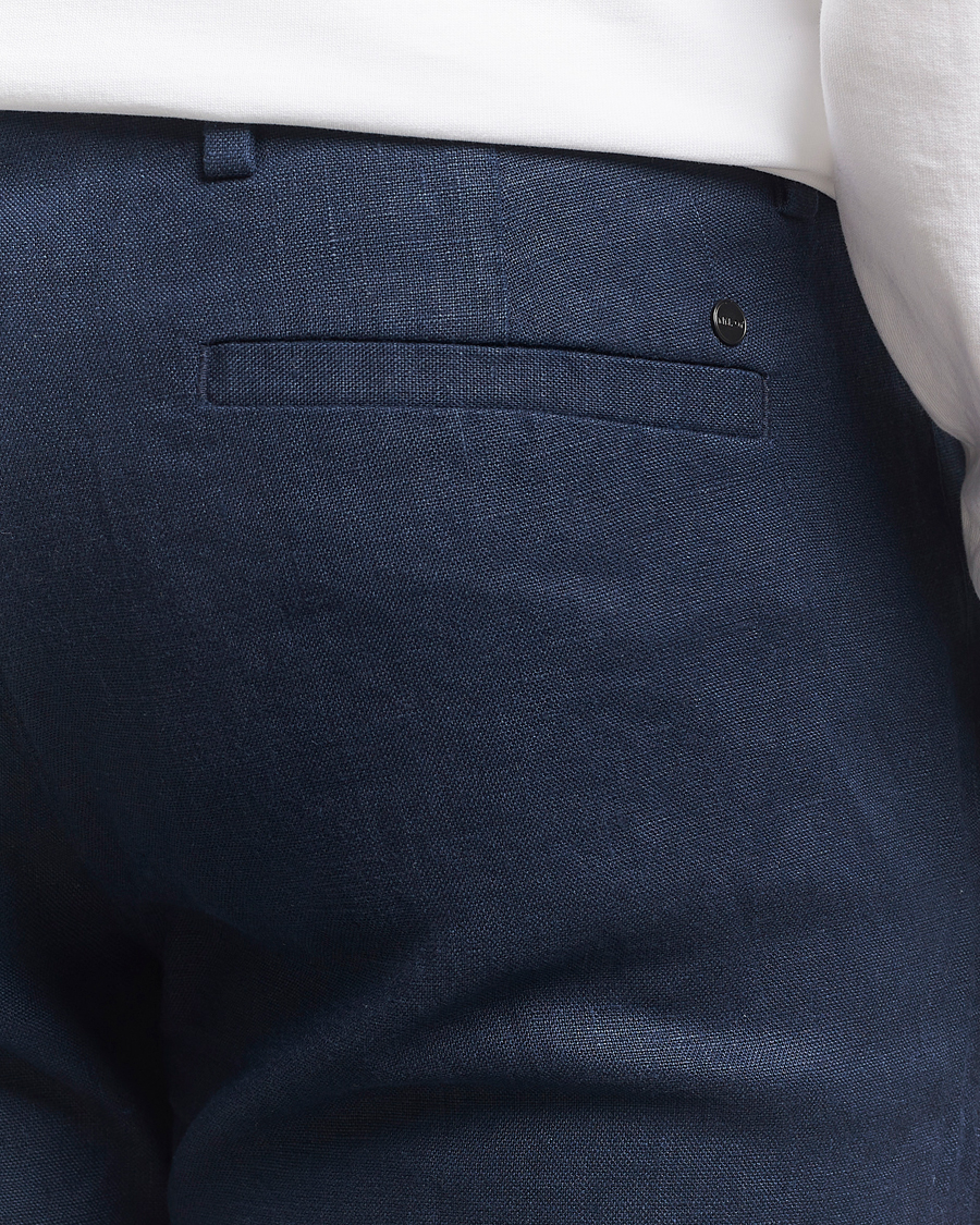 Herren | Hosen | NN07 | Theo Linen Trousers Navy Blue