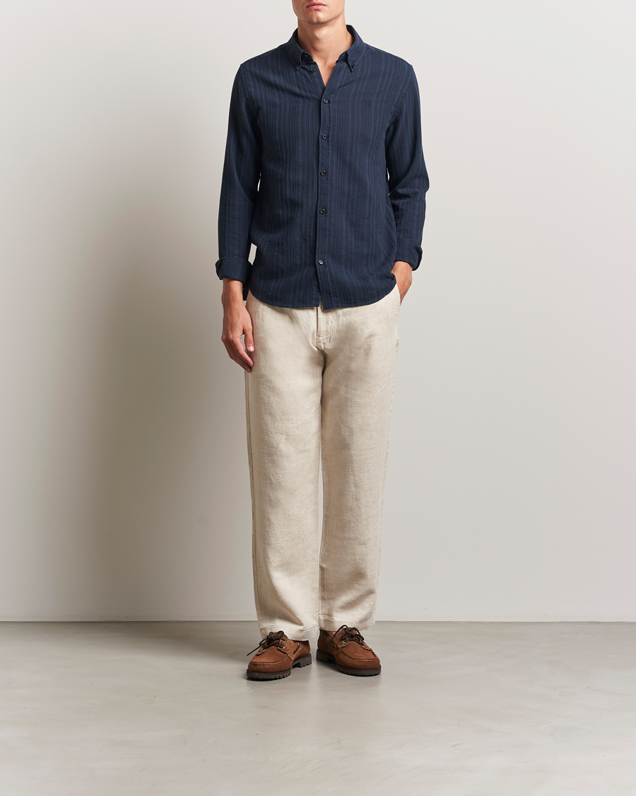 Herren | Hosen | NN07 | Aden Regular Fit Linen Trousers Oat