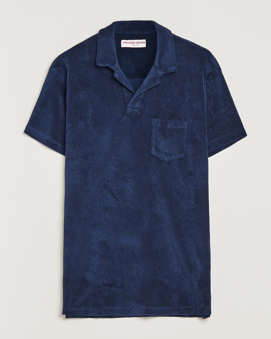 Orlebar Brown Terry Polo Navy – Blau