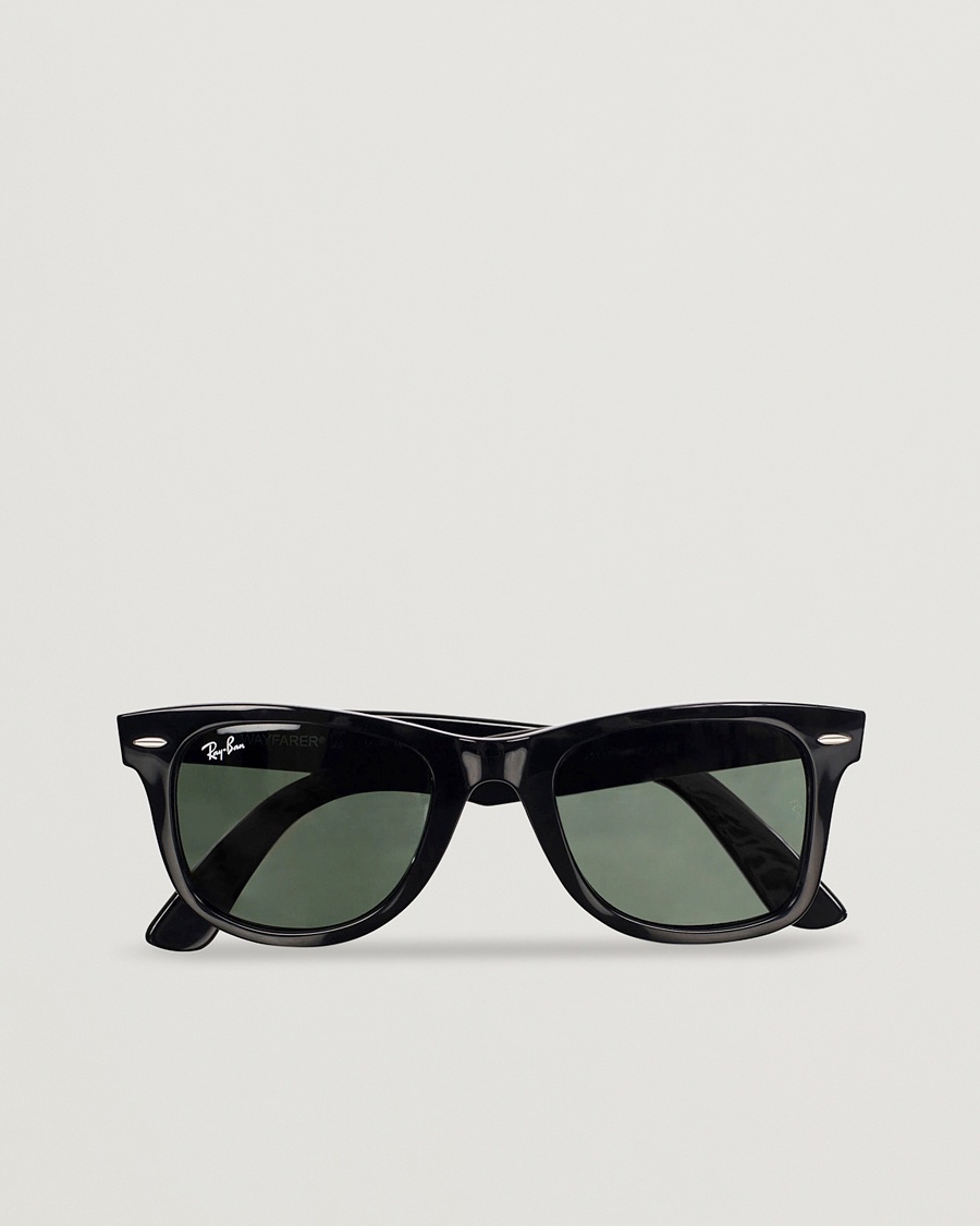 Ray-Ban Original Wayfarer Sunglasses Black/Crystal Green – Schwarz