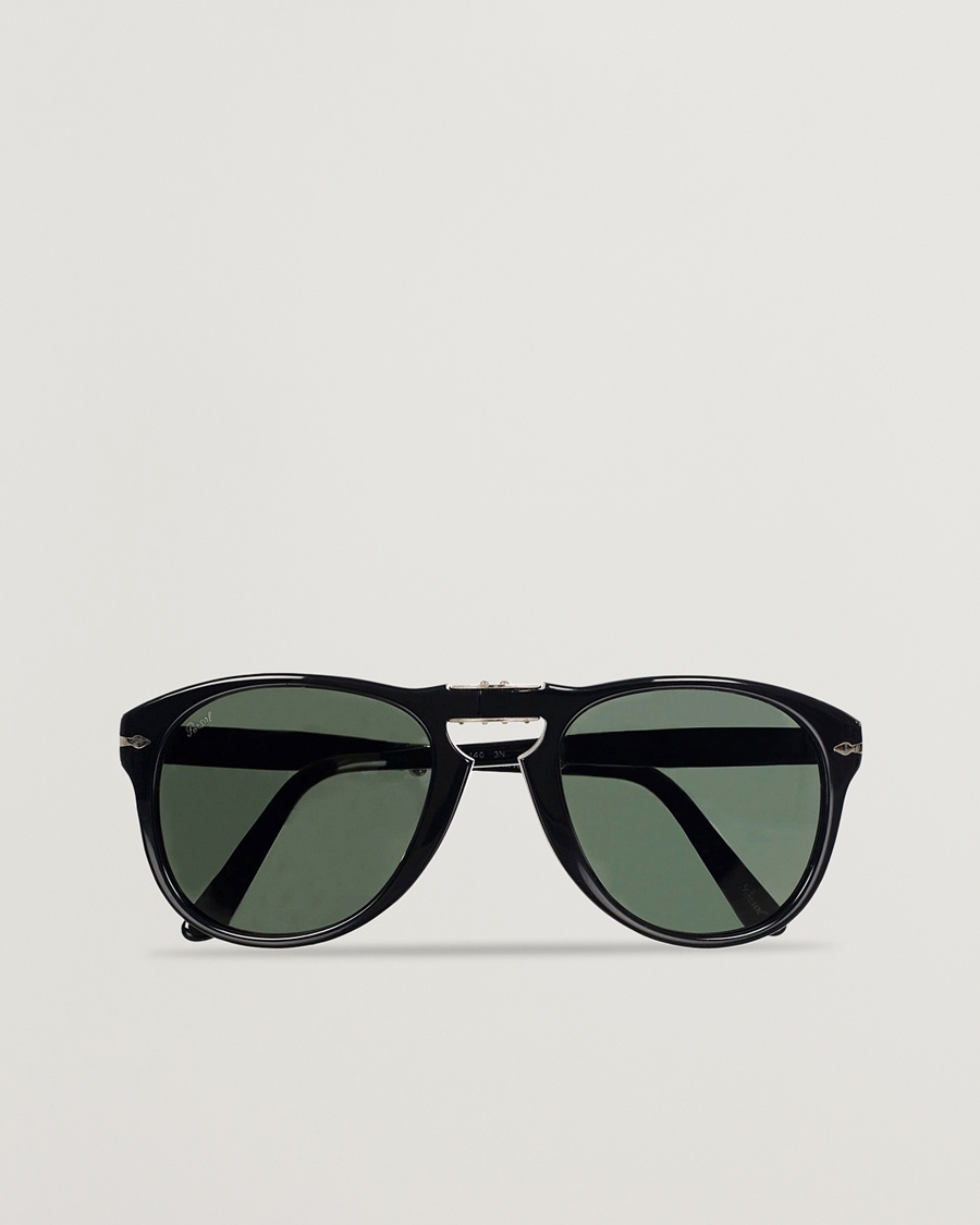 Persol 0PO0714 Folding Sunglasses Black/Crystal Green – Schwarz