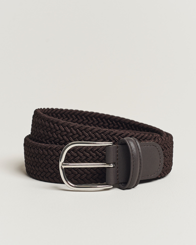  Stretch Woven 3,5 cm Belt Brown