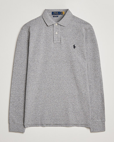  Custom Slim Fit Long Sleeve Polo Canterbury Heather