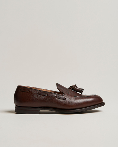 Loake 1880 Russell Tassel Loafer Chocolate Brown Suede bei Care of