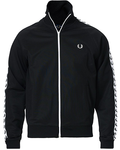 fred perry track jacket black