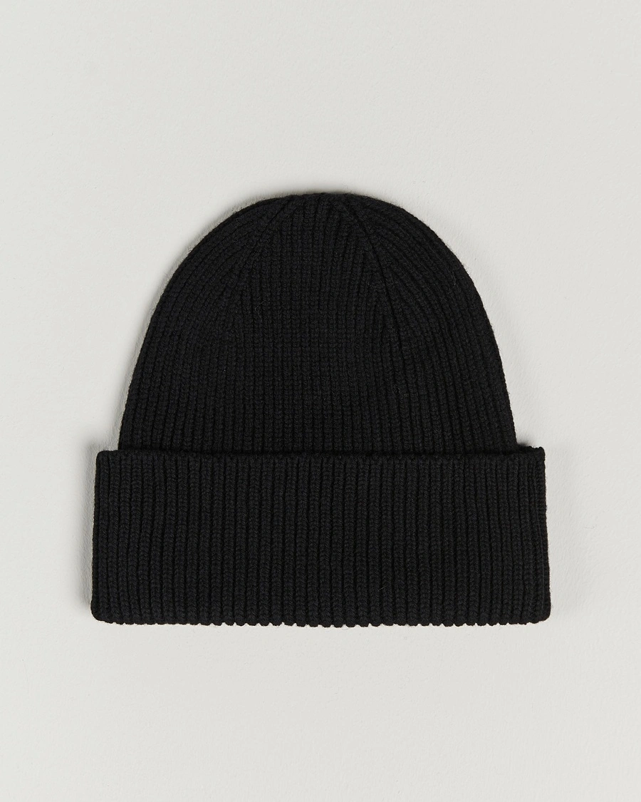 Colorful Standard Merino Wool Beanie Deep Black – Schwarz