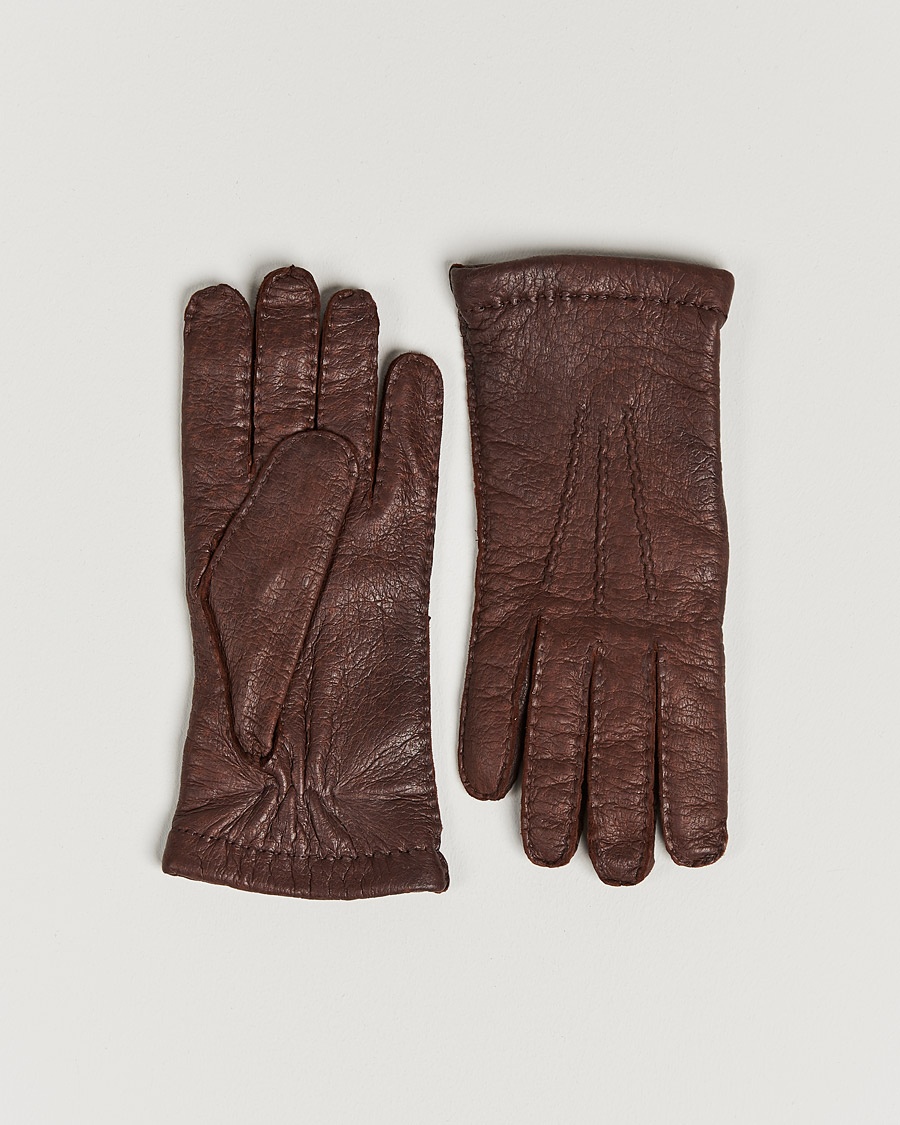 Hestra Peccary Handsewn Cashmere Lined Glove Siena – Braun