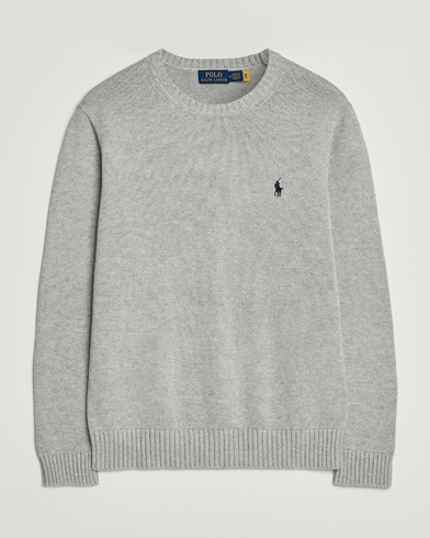 Polo Ralph Lauren Cotton Crew Neck Sweater Andover Heather – Grau