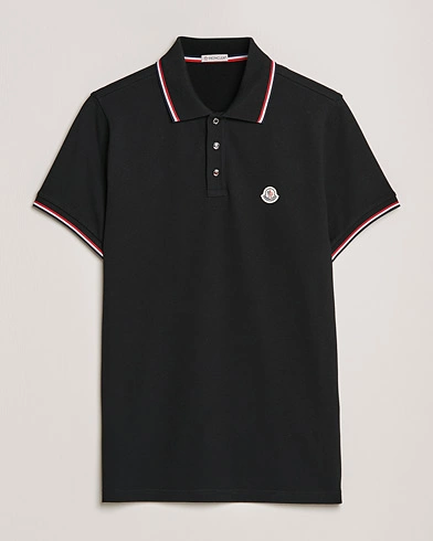  Contrast Rib Polo Black