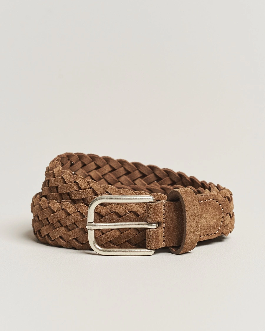 Anderson's Woven Suede Belt 3 cm Light Brown – Braun