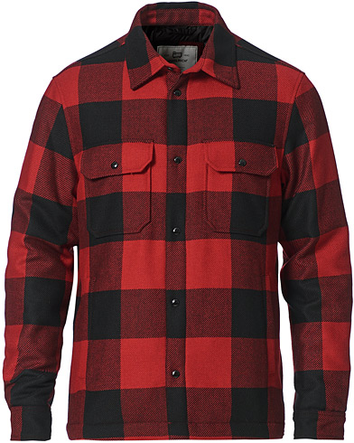 Woolrich Alaskan Wool Padded Check Overshirt Red Buffalo bei Care of Carl