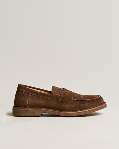  Mokaflex Loafers Dark Khaki Suede