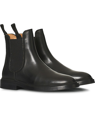 gray leather chelsea boots