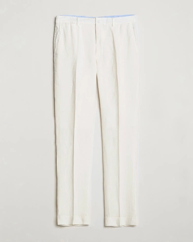  Linen Pleated Trousers Cream