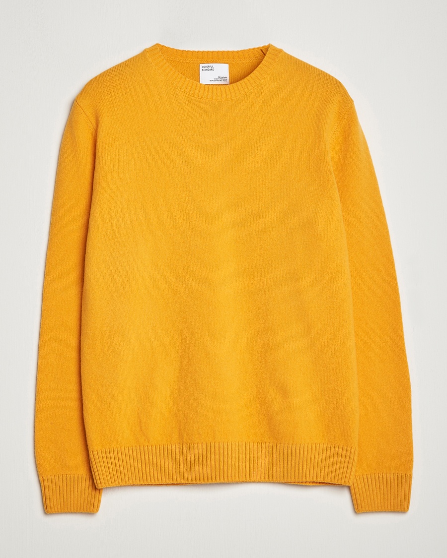 Colorful Standard Classic Merino Wool Crew Neck Burned Yellow – Gelb