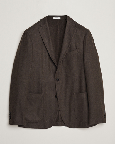 Boglioli K Jacket Wool Herringbone Blazer Dark Brown bei Care of Carl