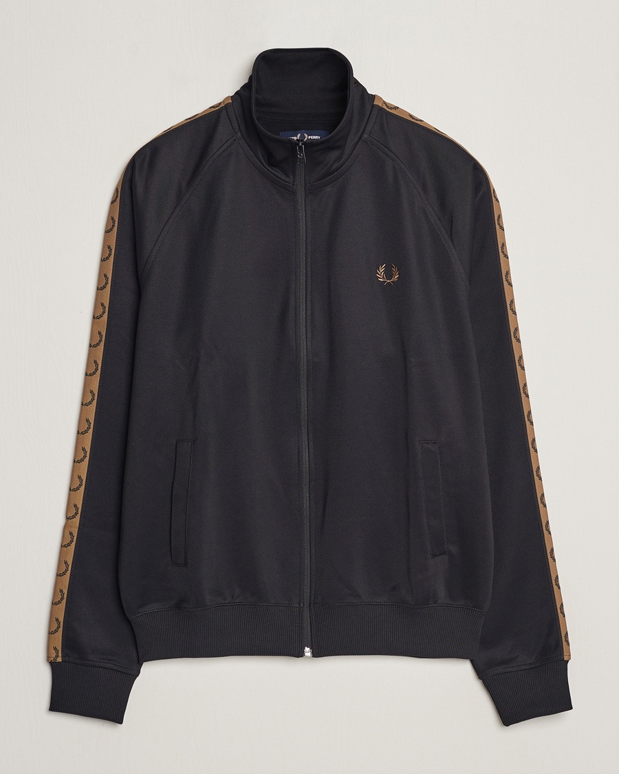 Fred Perry Taped Track Jacket Black – Schwarz