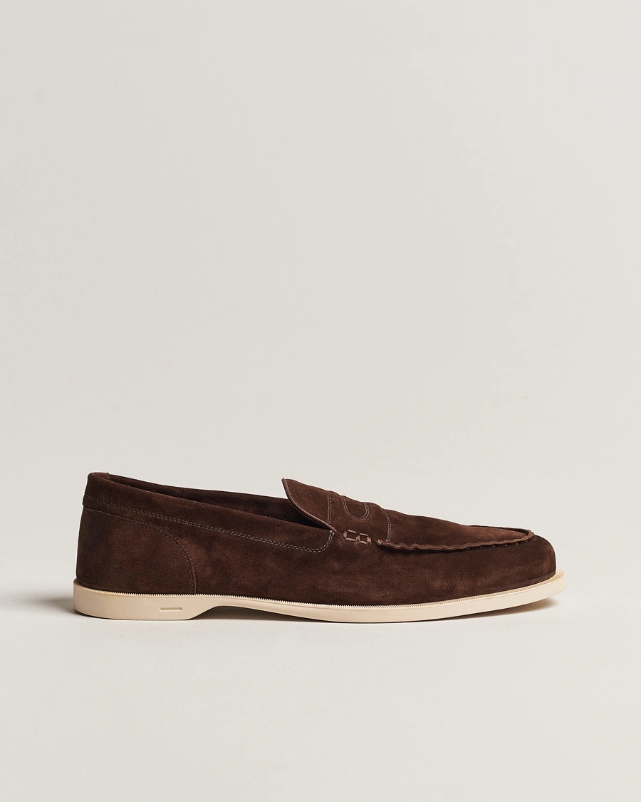 John Lobb Pace Summer Loafer Dark Brown Suede – Braun