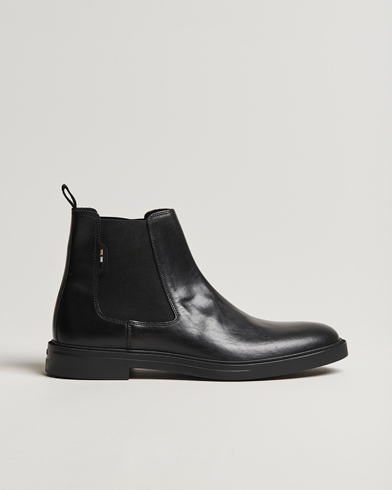 Black chelsea leather boots womens online