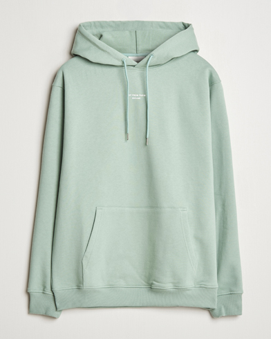  Classic Slogan Hoodie Water Green