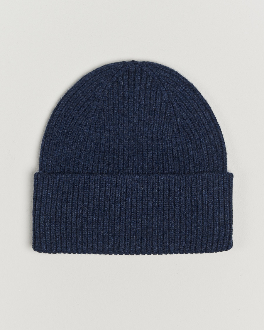Colorful Standard Merino Wool Beanie Marine Blue – Blau