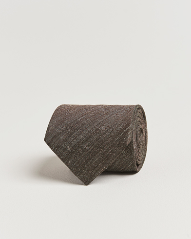  Silk/Linen Tie Brown