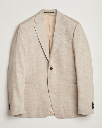  Justin Linen/Wool Blazer Soft Latte