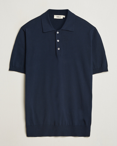  Short Sleeve Cotton Polo Navy