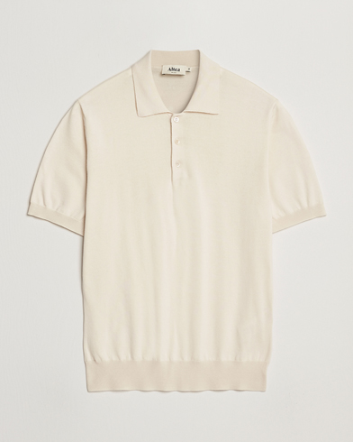  Short Sleeve Cotton Polo Off White