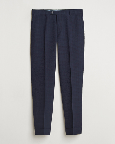  Seersucker Suit Trousers Navy