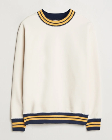  Striped Rib Long Sleeve Sweatshirt Ecru/Navy