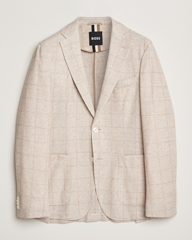  Hanry Checked Jersey Patch Pocket Blazer Open White