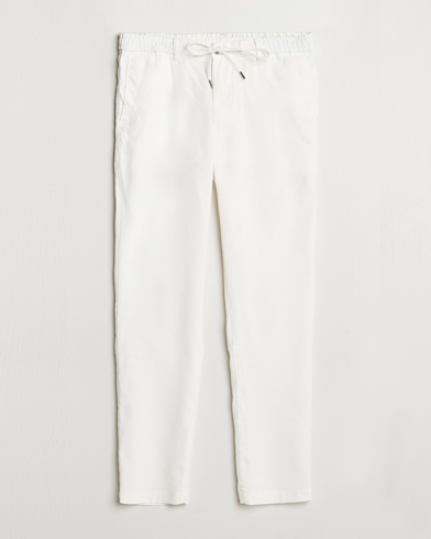  Kane Linen Blend Drawstring Trousers White