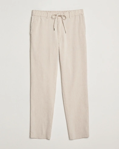  Kane Linen Blend Drawstring Trousers Light Beige