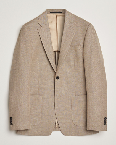  Justin Linen/Cotton Structured Blazer Practical Beige