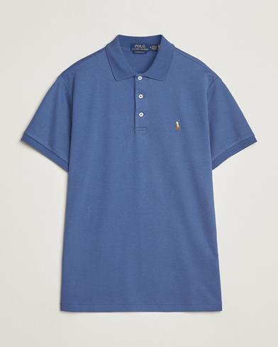 Polo Ralph Lauren Luxury Pima Cotton Polo Earth Blue – Blau