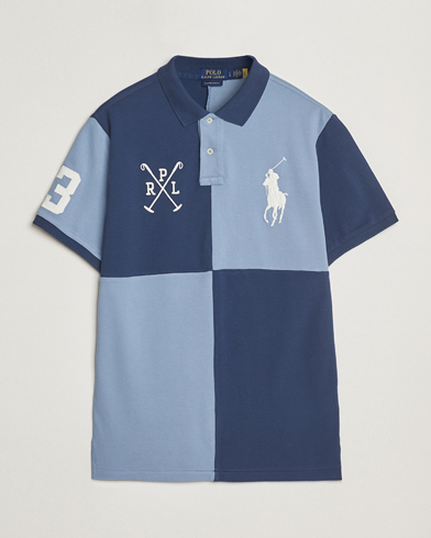 Polo Ralph Lauren Custom Slim Check Polo Rustic Navy/Channel Blue – Blau