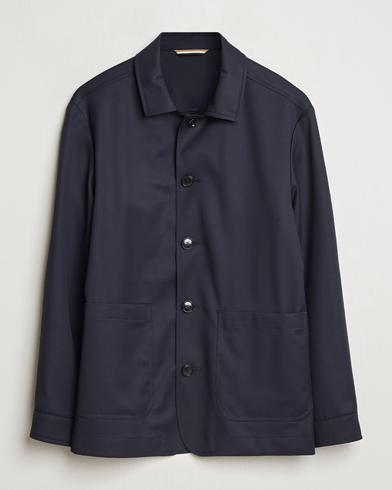 BOSS BLACK Carper Overshirt Dark Blue – Blau