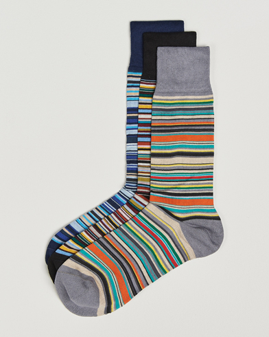Paul Smith 3-Pack Signature Striped Socks Multi – Mehrfarbig