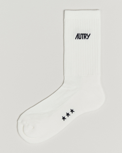 Autry Logo Socks White – Weiß