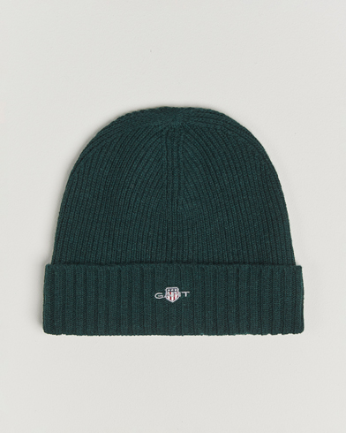 GANT Wool Lined Beanie Tartan Green – Grün
