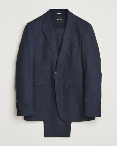 BOSS BLACK Huge Wool Suit Dark Blue – Blau