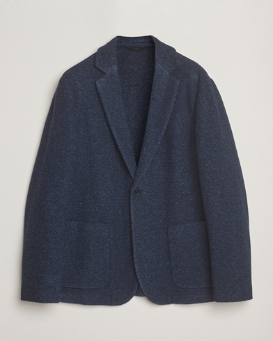 J.Lindeberg Calvon Wool Knitted Blazer Vintage Indigo – Blau