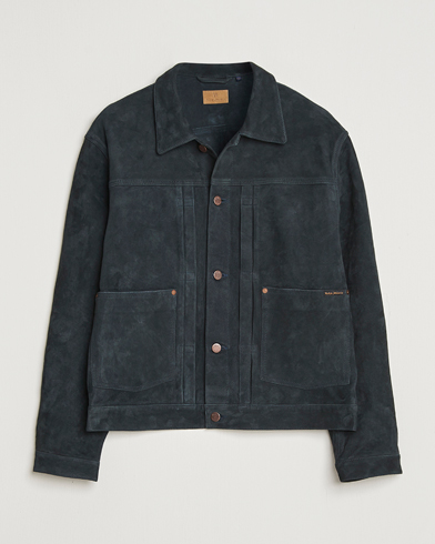 Nudie Jeans Dante II Suede Jacket Navy – Blau