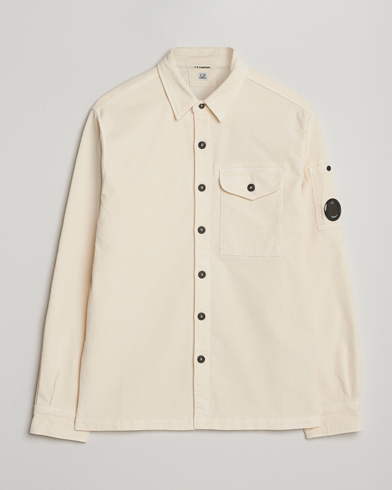 C.P. Company Corduroy Lens Overshirt White – Weiß