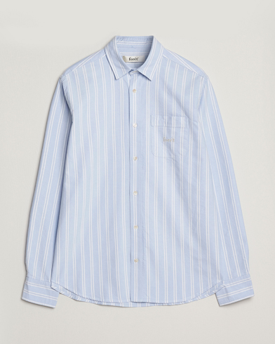 Forét Juno Embroidered Oxford Shirt Light Blue Stripe – Blau