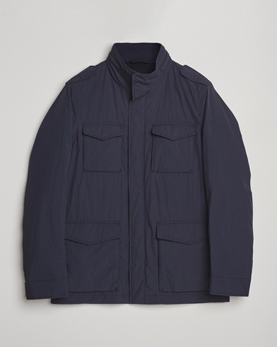 Herno Soft Nylon Field Jacket Navy – Blau